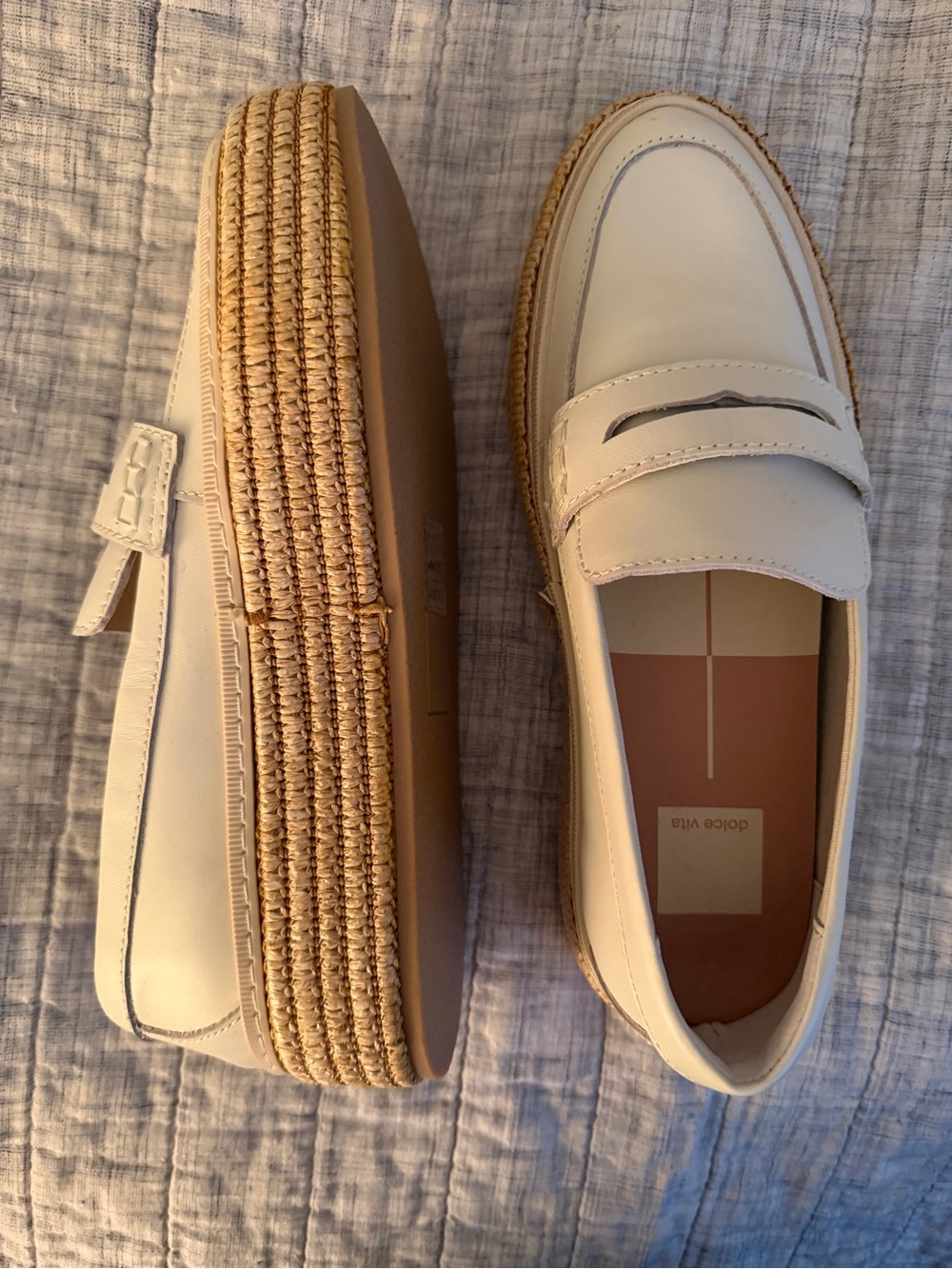 Dolce Vita Cream Platform Espadrille Loafers